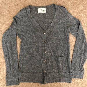 Fluxus USA Made Gray Jersey Cardigan